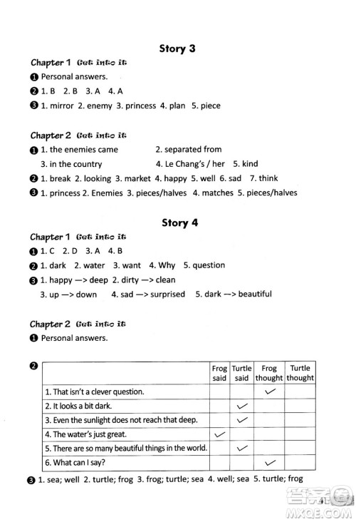 2018年我爱读新体验英语阅读Folk Stories of China 10七年级参考答案 2018年我爱读新体验英语阅读Folk Stories of China 10七年级参考答案