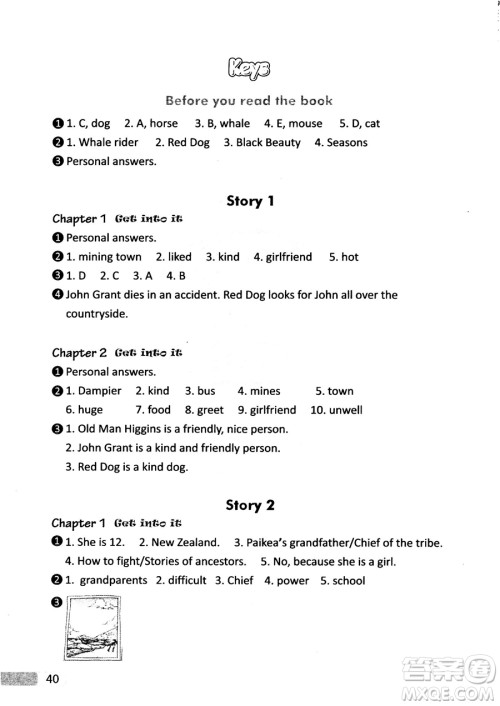 我爱读新体验英语阅读2018年新版Animal Adventures 5七年级上参考答案 我爱读新体验英语阅读2018年新版Animal Adventures 5七年级上参考答案