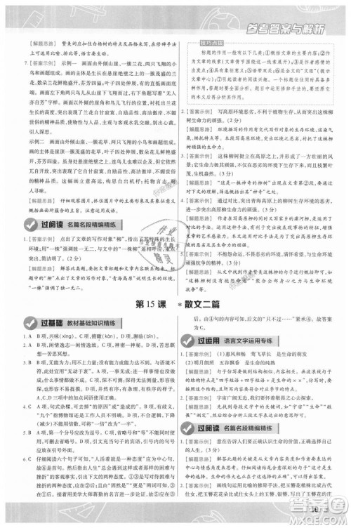 9787565128097天星教育2019版初中一遍过八年级上语文RJ版人教版参考答案 9787565128097天星教育2019版初中一遍过八年级上语文RJ版人教版参考答案