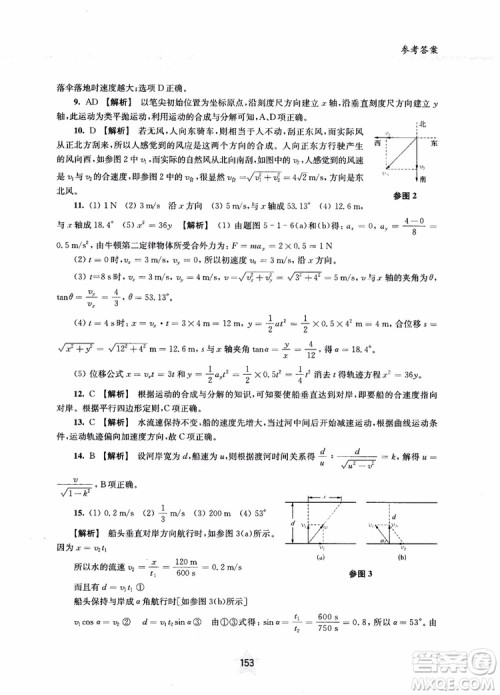 交大之星2019版直击名校高中物理300题力学二参考答案