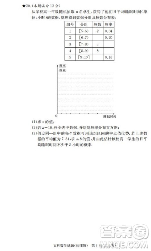 湖南省长郡中学2019届高三12月月考数学文科试题答案 湖南省长郡中学2019届高三12月月考数学文科试题答案