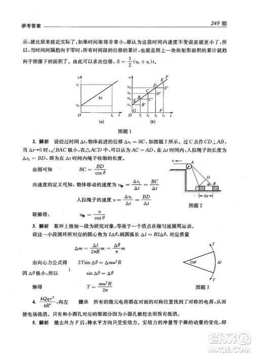 2018上海交通大学出版社高校自主招生考试直通车物理思维方法答案