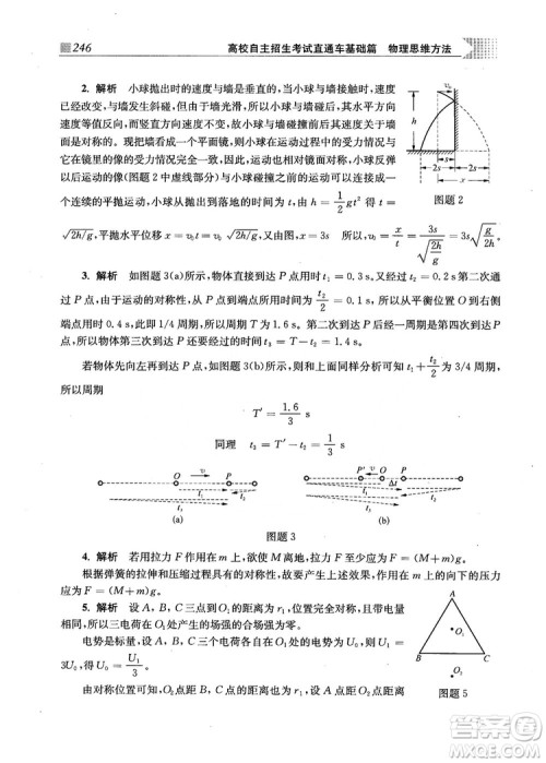 2018上海交通大学出版社高校自主招生考试直通车物理思维方法答案