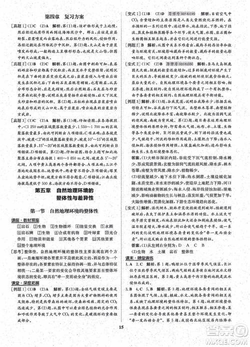 王后雄设计2018版状元桥优质课堂高中地理必修1人教版参考答案 王后雄设计2018版状元桥优质课堂高中地理必修1人教版参考答案