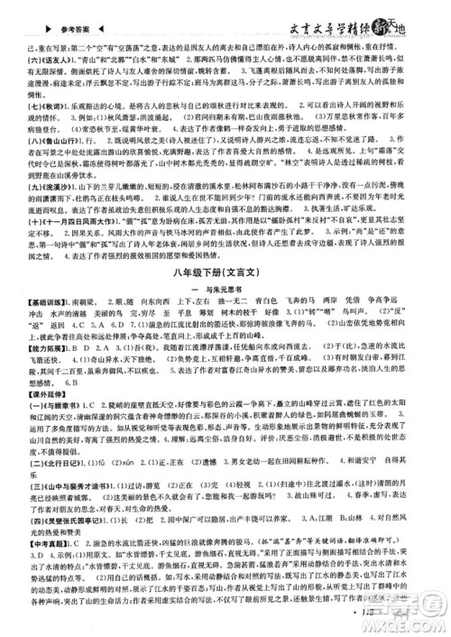 高效创新阅读2018版阶梯阅读新天地八年级参考答案 高效创新阅读2018版阶梯阅读新天地八年级参考答案
