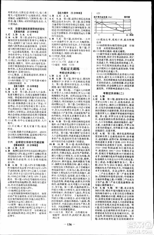 世纪金榜2018年课时讲练通地理必修2鲁教版LJ参考答案