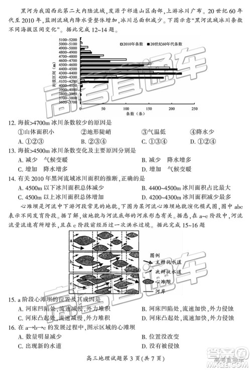 2019届湖南省郴州市高三第一次质量检测文综试题及参考答案