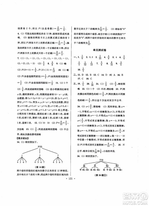 2018秋超能学典高分拔尖提优训练初中九年级数学上册新课标江苏版参考答案 2018秋超能学典高分拔尖提优训练初中九年级数学上册新课标江苏版参考答案
