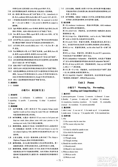 2019版导与练高中同步小题巧练英语选修6人教版参考答案 2019版导与练高中同步小题巧练英语选修6人教版参考答案