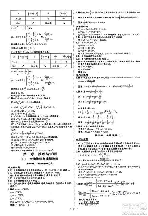 9787540583644导与练高中同步2018年小题巧练数学选修2-2参考答案 9787540583644导与练高中同步2018年小题巧练数学选修2-2参考答案