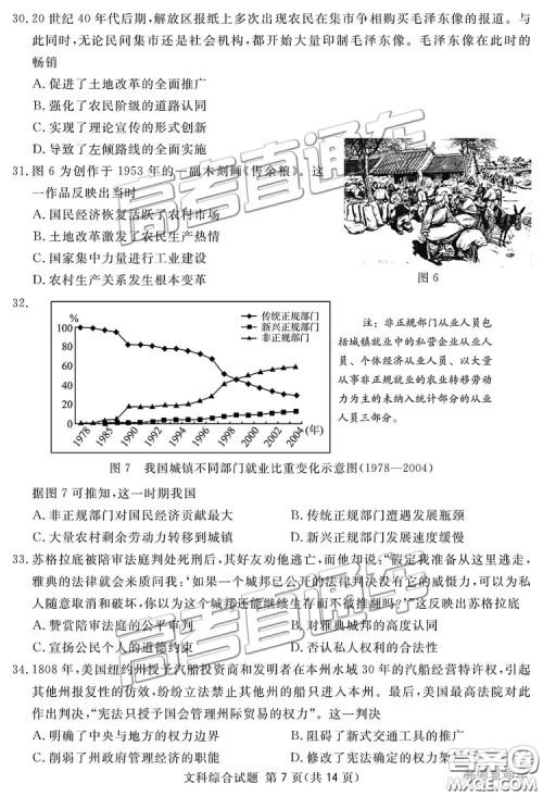2019四川省眉山、遂宁、广安、内江四市联考文综试题及参考答案 2019四川省眉山、遂宁、广安、内江四市联考文综试题及参考答案