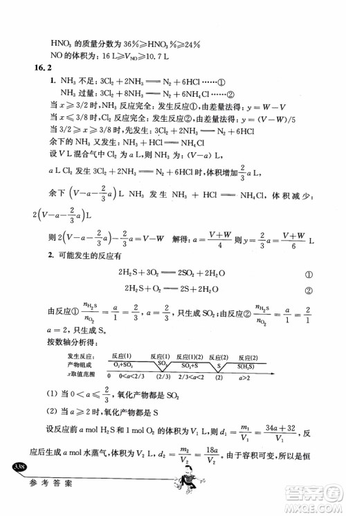 2018年解题高手高中化学第六版参考答案