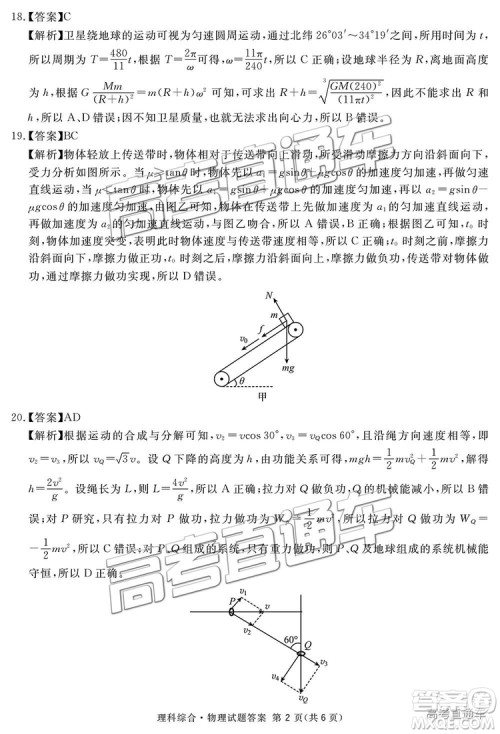 2019四川省眉山、遂宁、广安、内江四市联考理综试题及参考答案