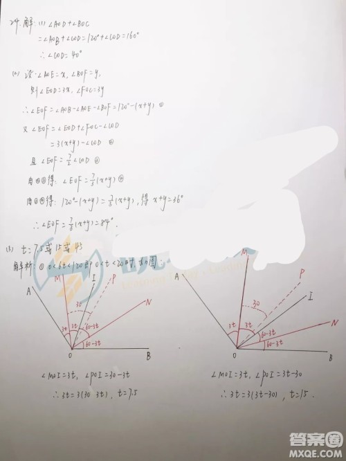 武汉武昌区2018-2019学年度七年级上学期数学期末试卷答案