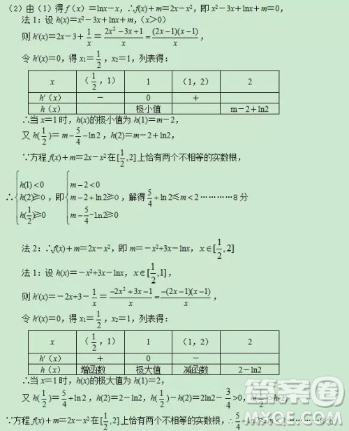 2018-2019年沈阳郊联体高三上学期文科数学期末考试答案