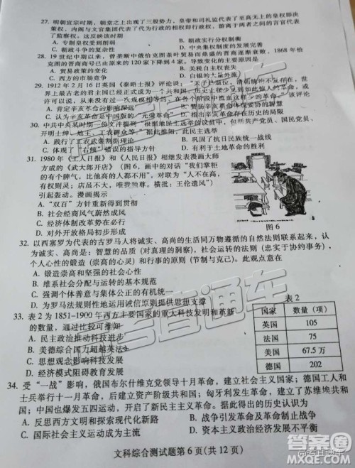 韶关市2019届高三调研考试文综试卷及答案 韶关市2019届高三调研考试文综试卷及答案