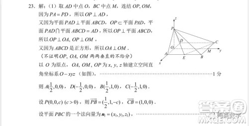 苏州市2018-2019学年第一学期学业质量阳光指标高三调研卷数学答案