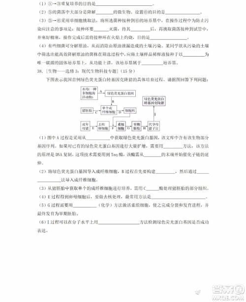 哈尔滨市第六中学2018-2019学年度上学期期末考试高三理科综合试题及答案 哈尔滨市第六中学2018-2019学年度上学期期末考试高三理科综合试题及答案