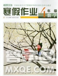 武汉出版社2019春季开心假期人教版四年级数学寒假答案