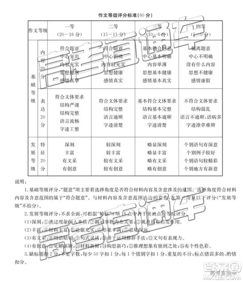 2019年1月高三广东金太阳百校联考语文试题及答案