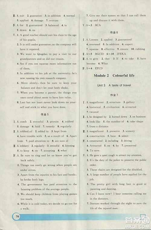 钟书金牌2019上海专版寒假作业导与练英语高一参考答案 钟书金牌2019上海专版寒假作业导与练英语高一参考答案