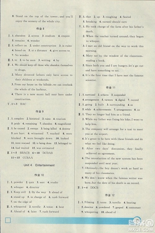 钟书金牌2019上海专版寒假作业导与练英语高一参考答案 钟书金牌2019上海专版寒假作业导与练英语高一参考答案