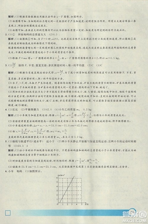 钟书金牌2019寒假作业导与练物理高一上海专版参考答案