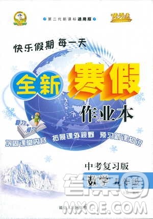 2019新版优秀生全新寒假作业本中考复习版九年级数学参考答案