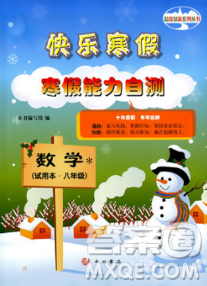 沪教版2019温故知新系列丛书快乐寒假寒假能力自测数学八年级答案