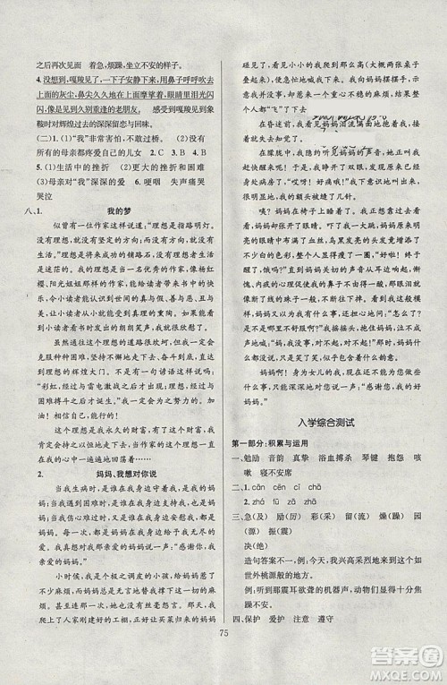 2019年寒假总动员高效A计划期末寒假衔接六年级语文人教通用版答案 2019年寒假总动员高效A计划期末寒假衔接六年级语文人教通用版答案