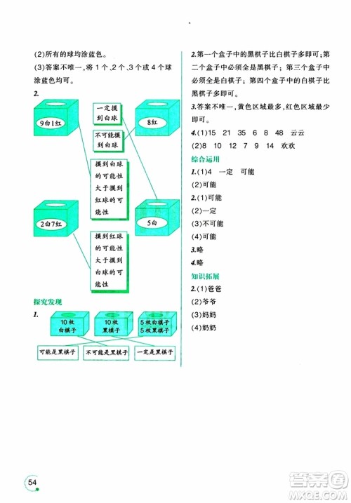 2019年寒假乐园四年级数学Y版参考答案