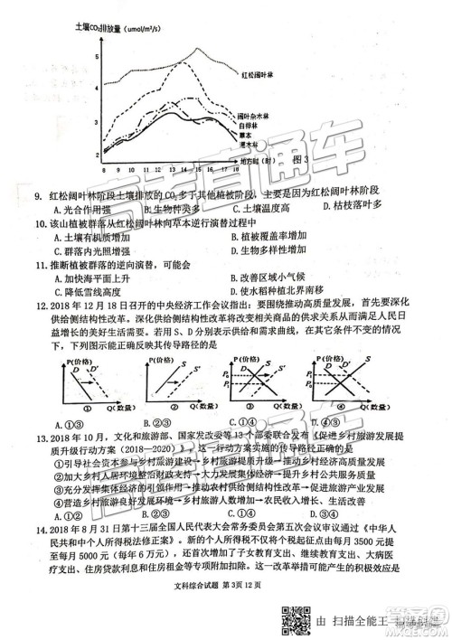 安徽六校教育研究会2019年高三第二次联考文综试题及参考答案