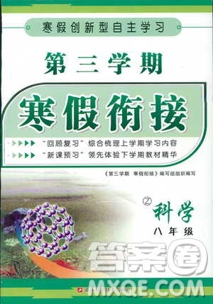 2019第三学期寒假衔接寒假创新型自主学习八年级科学Z浙教版参考答案
