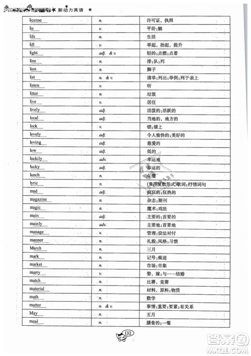 全新版2019新动力英语螺旋学习法人教版九年级下册参考答案 全新版2019新动力英语螺旋学习法人教版九年级下册参考答案