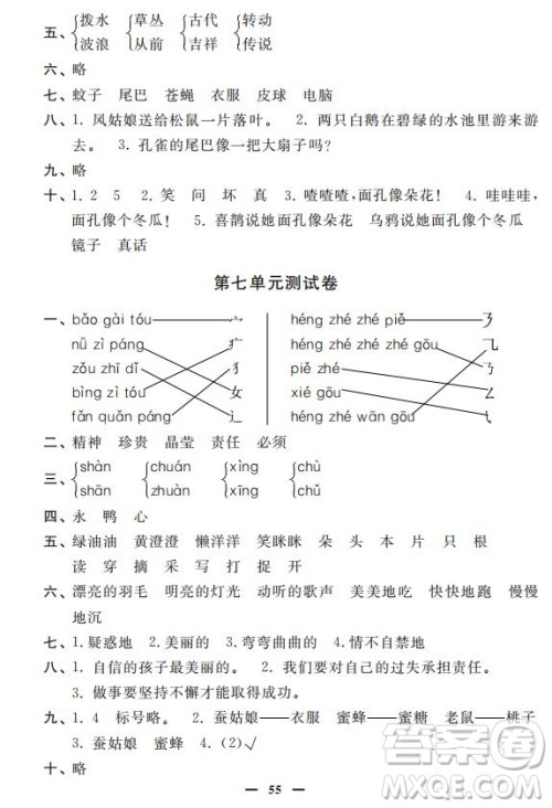 钟书金牌2019年金牌教练一年级语文下册参考答案 钟书金牌2019年金牌教练一年级语文下册参考答案