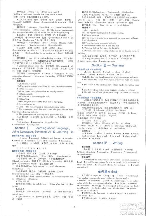 2019高中同步学考优化设计英语选修7人教版答案