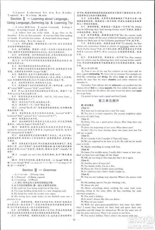 2019高中同步学考优化设计英语选修7人教版答案