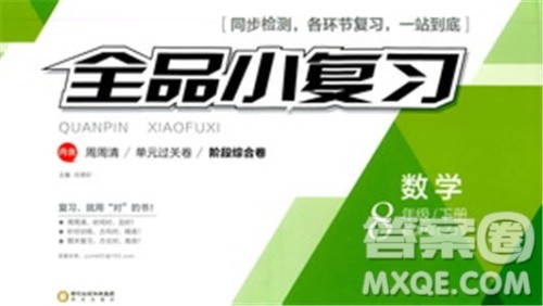 2019年全品小复习八年级下册初二数学新课标ZJ浙教版参考答案 2019年全品小复习八年级下册初二数学新课标ZJ浙教版参考答案