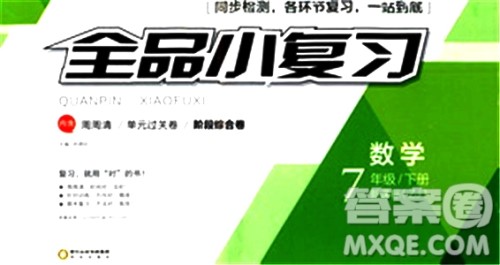 2019年全品小复习七年级下册数学新课标ZJ浙教版参考答案 2019年全品小复习七年级下册数学新课标ZJ浙教版参考答案