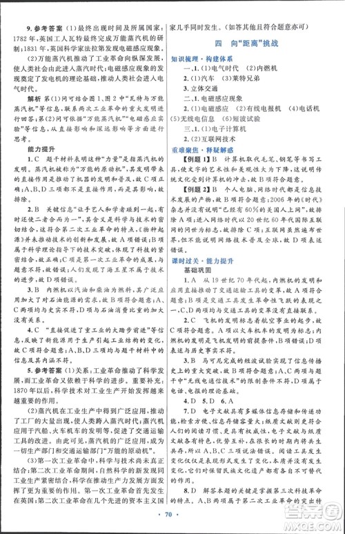 2019高中同步测控优化设计历史必修3人民版答案