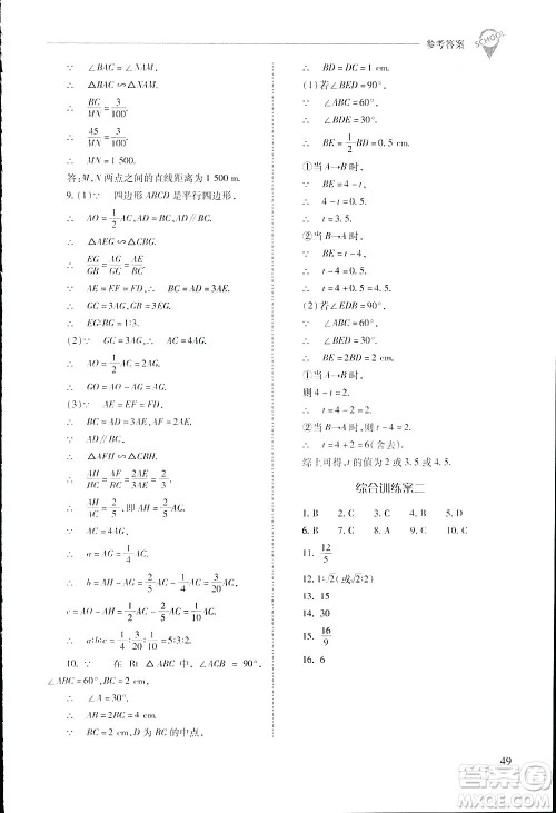 2019新课程问题解决导学方案九年级下册数学人教版答案