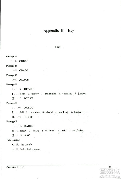 2019年长江全能学案英语阅读训练八年级下册人教版参考答案 2019年长江全能学案英语阅读训练八年级下册人教版参考答案