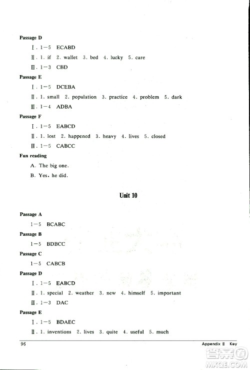 2019年长江全能学案英语阅读训练八年级下册人教版参考答案 2019年长江全能学案英语阅读训练八年级下册人教版参考答案