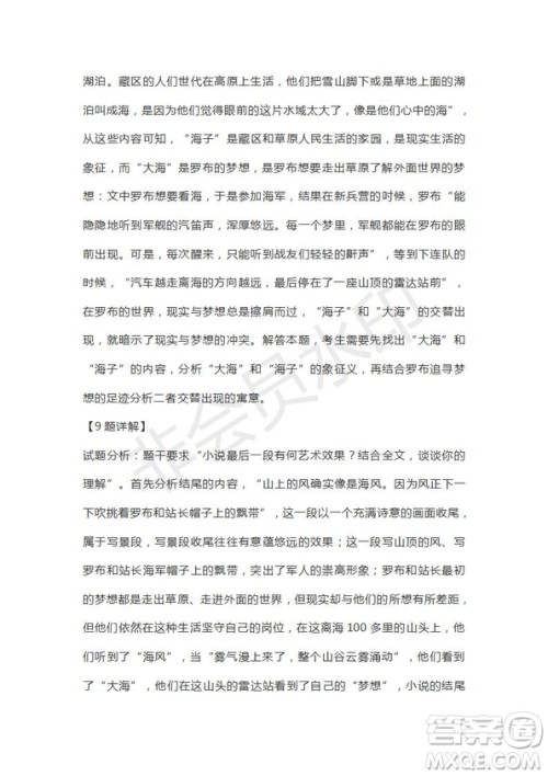 河南省驻马店市2018-2019学年度高三下学期2月考试语文试题及答案解析