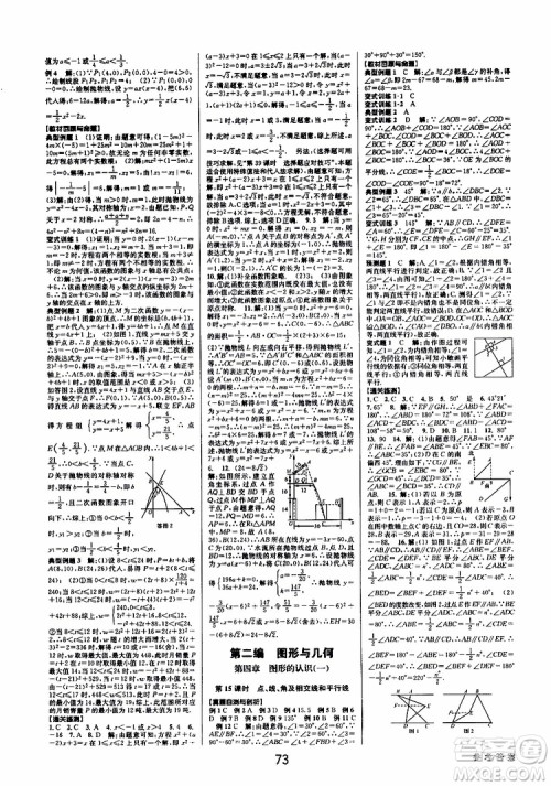 2019版BBS初中新学案优化与提高九年级数学中考总复习参考答案 2019版BBS初中新学案优化与提高九年级数学中考总复习参考答案