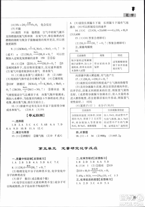 五四制2019年初中伴你学习新课程丛书九年级下册化学鲁教版参考答案