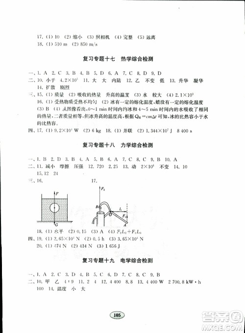 教科版2019年金钥匙物理试卷九年级下册参考答案