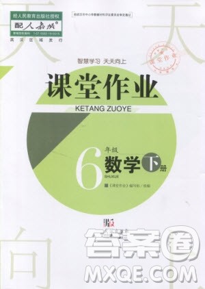 武汉出版社2019天天向上课堂作业六年级下册数学人教版答案