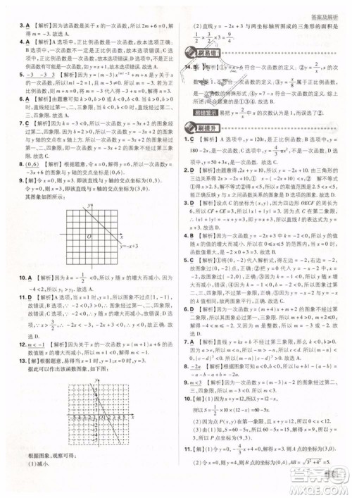 2019新版初中必刷题八年级下册数学RJ人教版参考答案