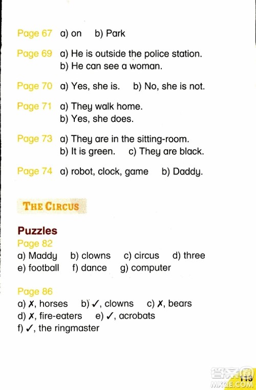 2019年牛津英语阅读系列3B上海版三年级第二学期参考答案